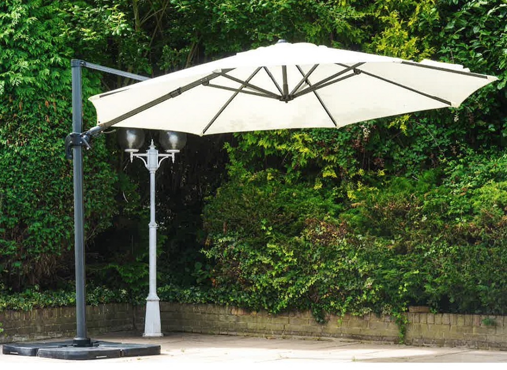 3.5m Cantilever Patio Parasol with Swivel - UPF50+ UV